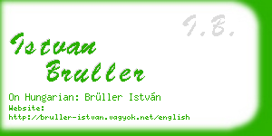istvan bruller business card