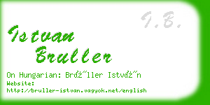 istvan bruller business card